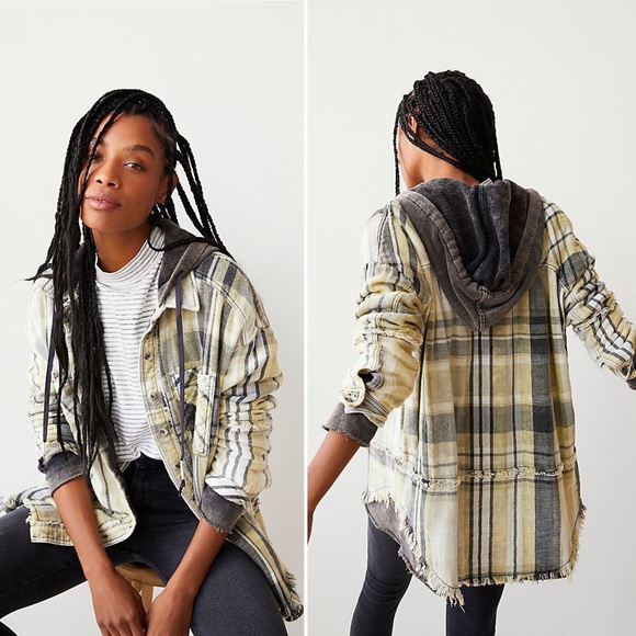 Free People Tops - NWOT XS Free People Calico Basin Plaid Buttondown
